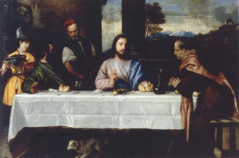 TIZIANO Vecellio The meal in Emmaus China oil painting art